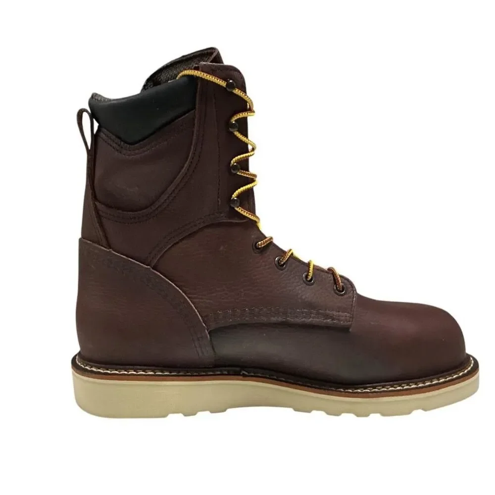 Red Wing Mens Lace-up Steel Toe Work Boots 9D Brown Slip Oil Puncture Resistant